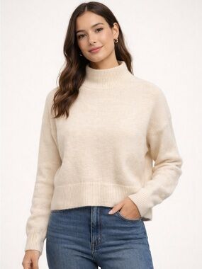 & Other Stories Paris Atelier Cream Rib‑Knit Sweater – Size Small